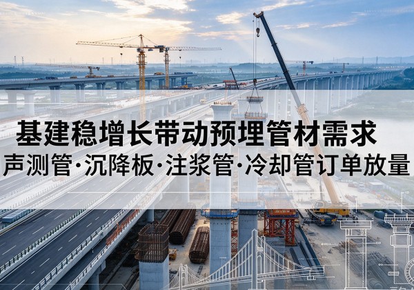 将乐基建稳增长带动预埋监测管材需求，声测管、沉降板、注浆管订单持续放量